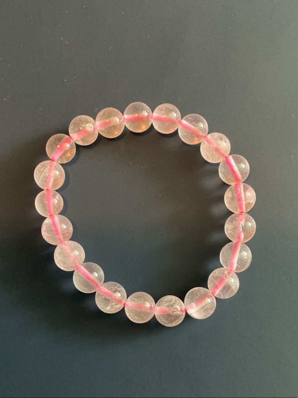Pink Crystal Bead Stretch Bracelet
